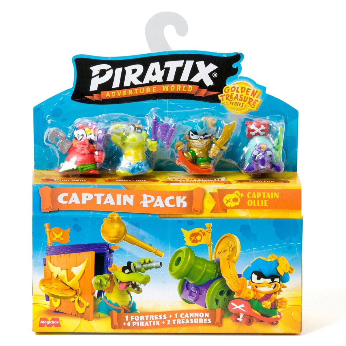 Piratix Set 4 figurine Golden Treasure Captain Ollie