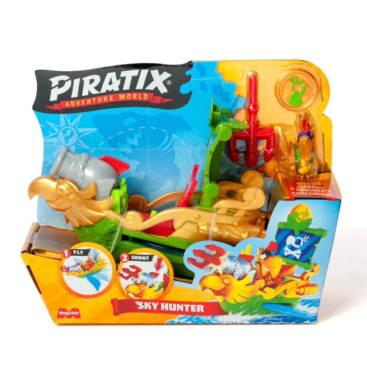 Piratix Set de joaca cu figurina Captain Wings Nava Sky Hunter