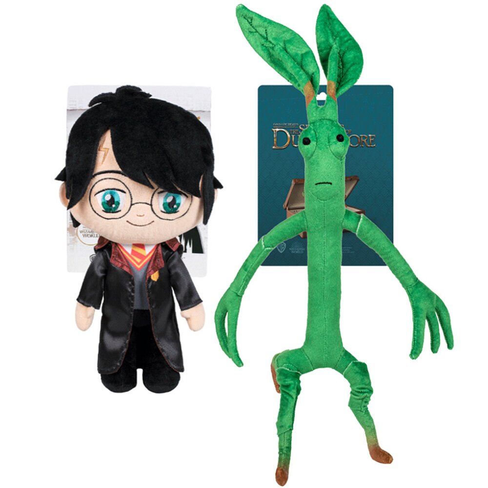 Play by Play Set 2 jucarii de plus Harry Potter cu pelerina satinata 30 cm si Picket 32 cm