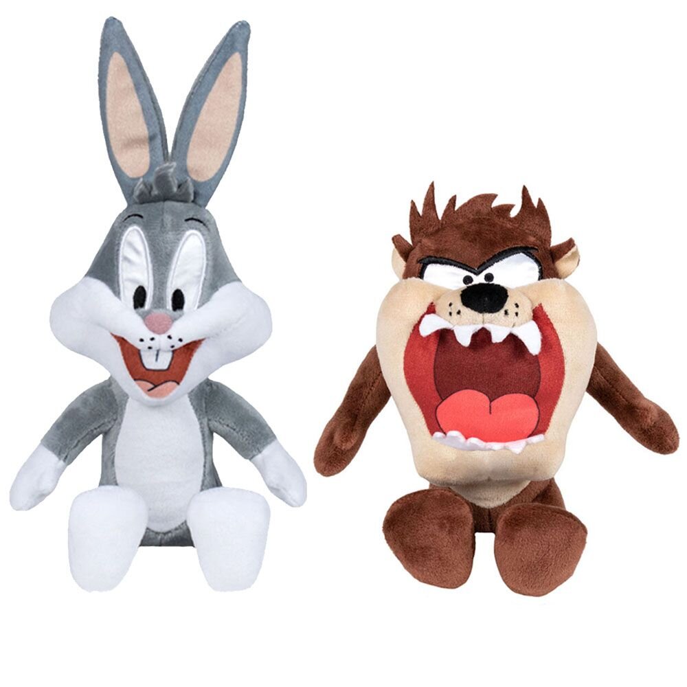 Play by Play Set 2 jucarii din plus Bugs Bunny 18 cm si Diavolul Tasmanian 16 cm
