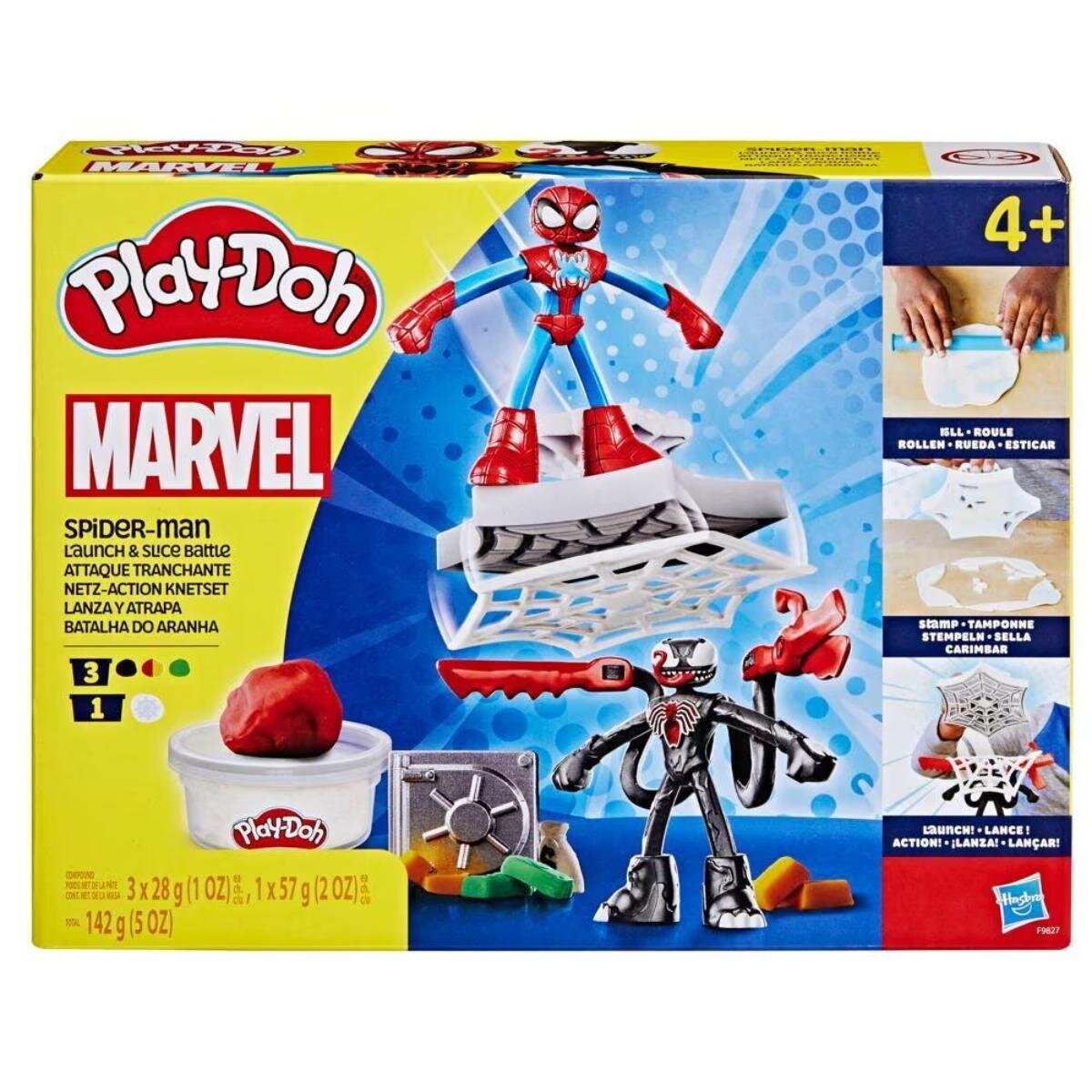 Play-Doh Set de joaca cu 2 figurine Marvel Spider-Man si Venom F9827