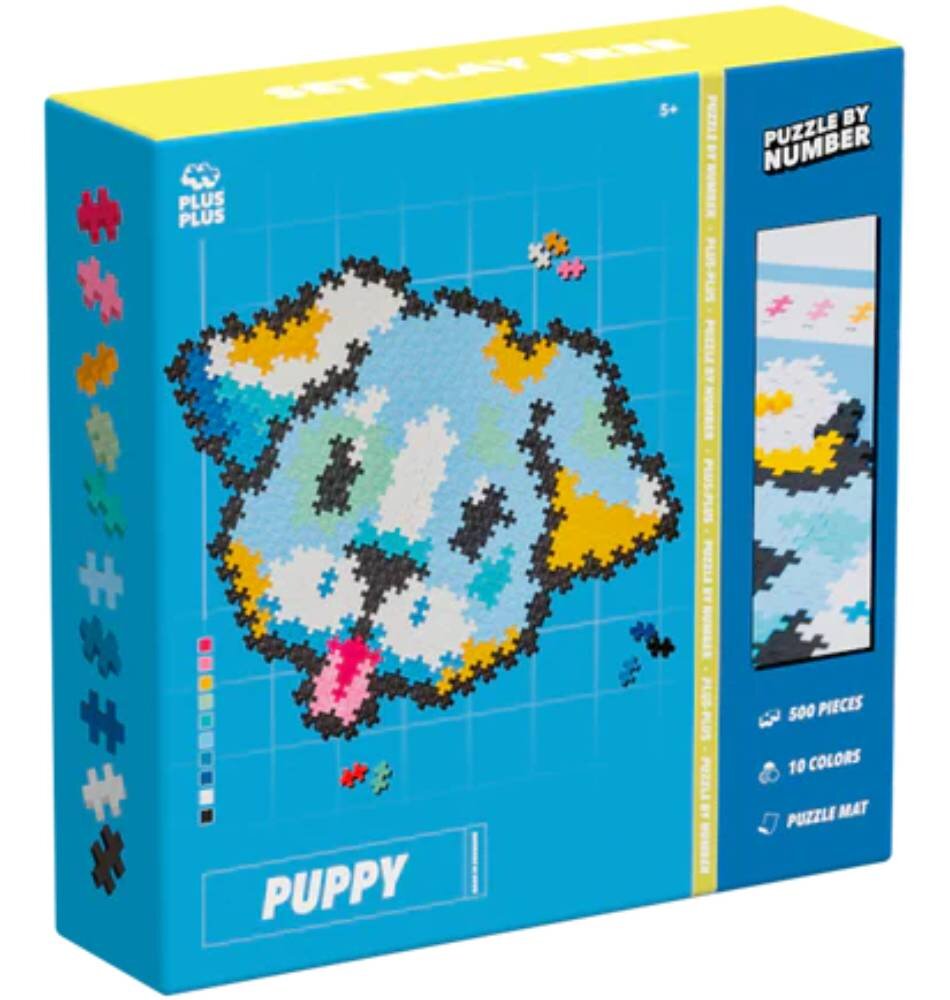 Plus-Plus Puzzle pe numere 500 piese Catelus