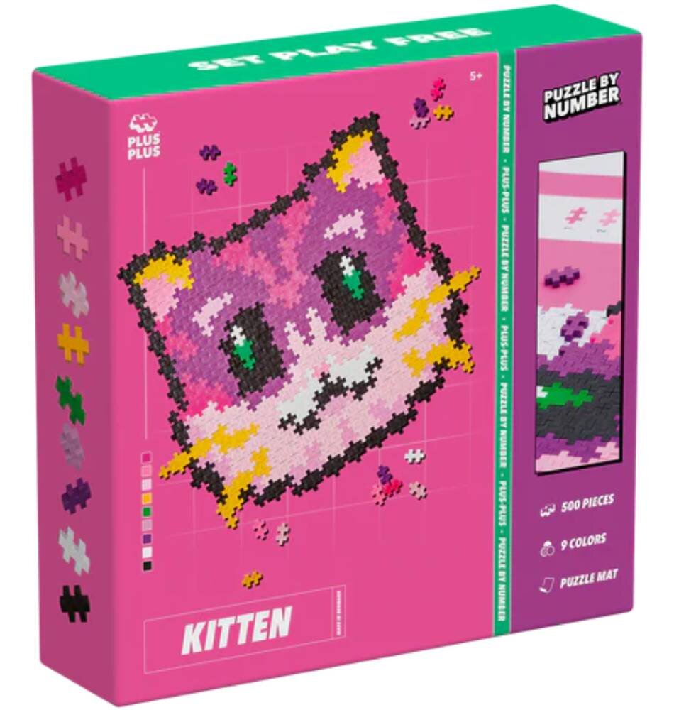 Plus-Plus Puzzle pe numere 500 piese Pisicuta