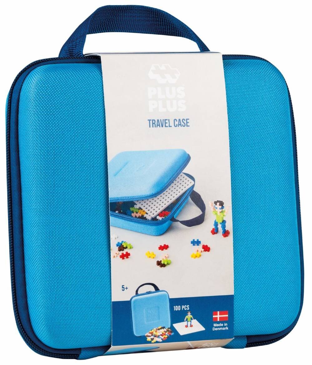 Plus-Plus Set constructie 100 piese portabil in geanta cu fermoar