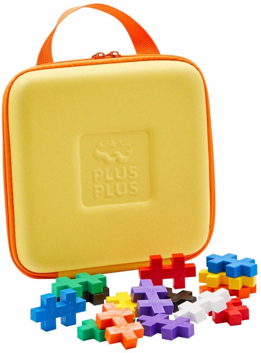Plus-Plus Set constructie 15 piese mari portabil in geanta cu fermoar