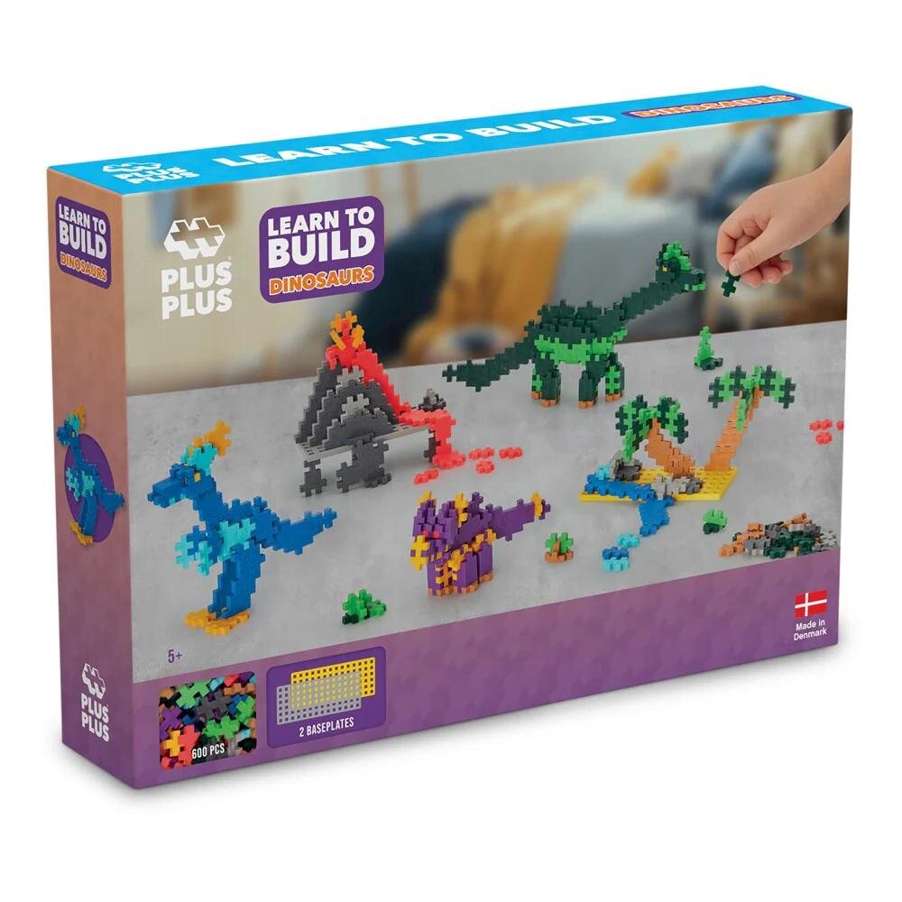 Plus-Plus Set constructie 600 piese Invata sa construiesti Dinozauri