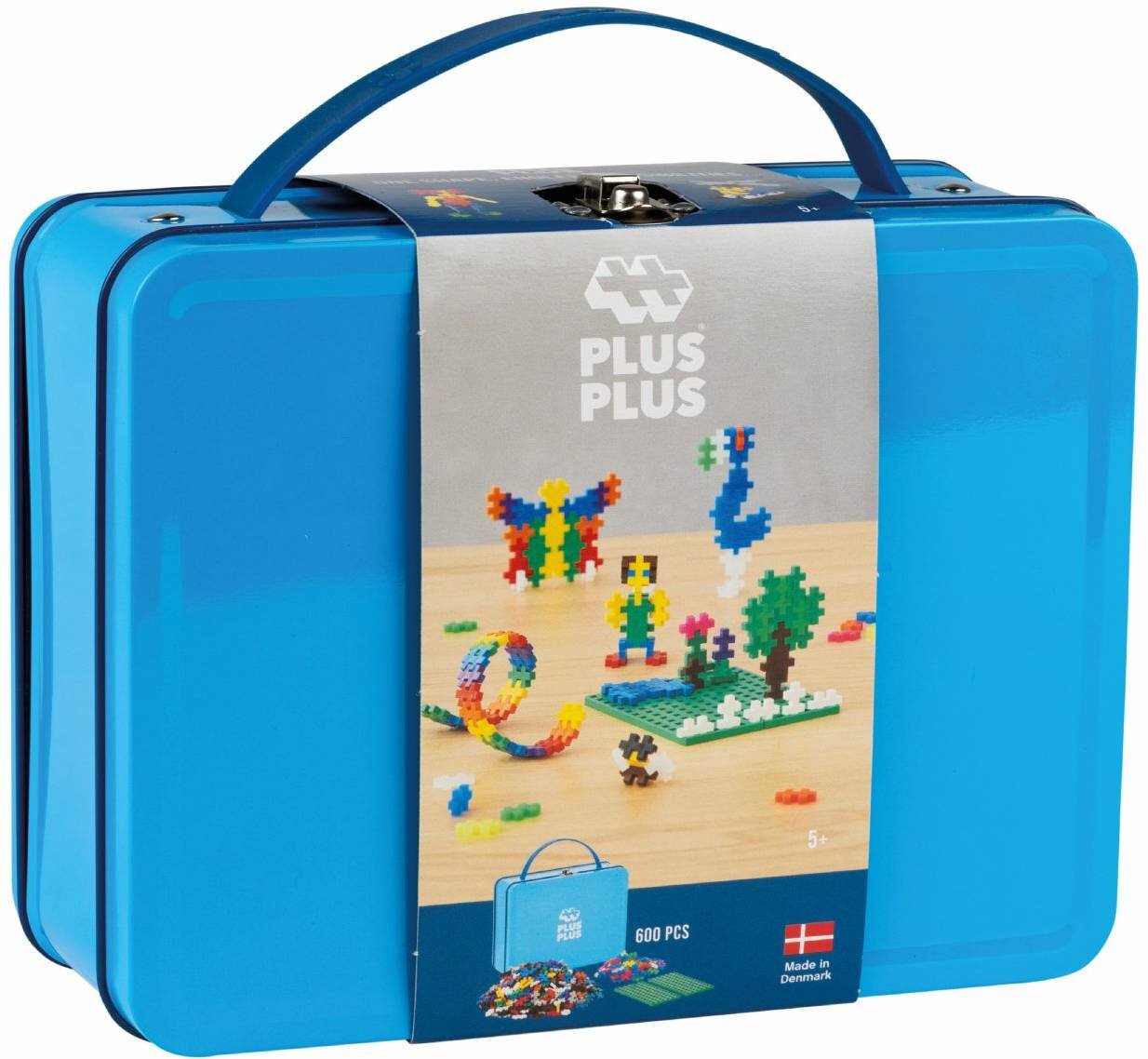 Plus-Plus Set constructie 600 piese portabil in cutie metalica Culori standard