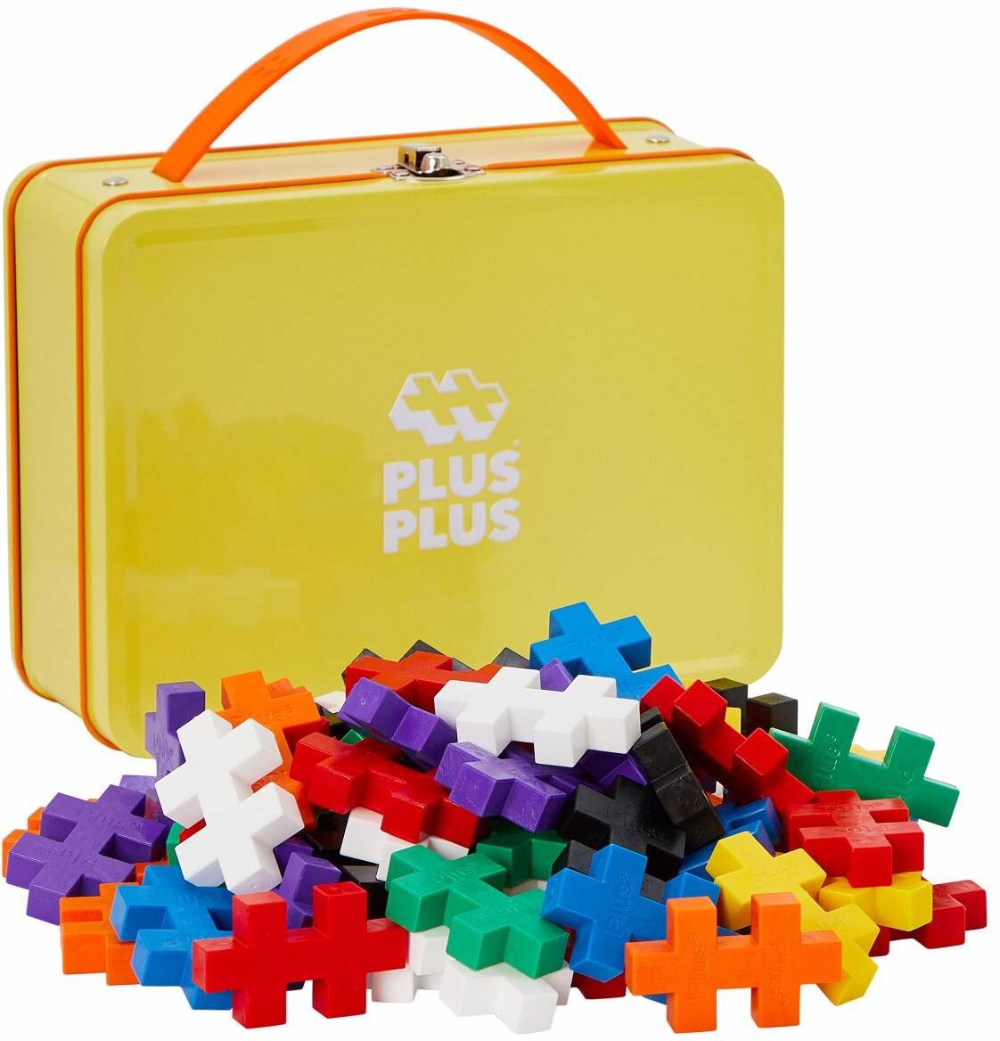 Plus-Plus Set constructie 70 piese mari portabil in cutie metalica Culori standard