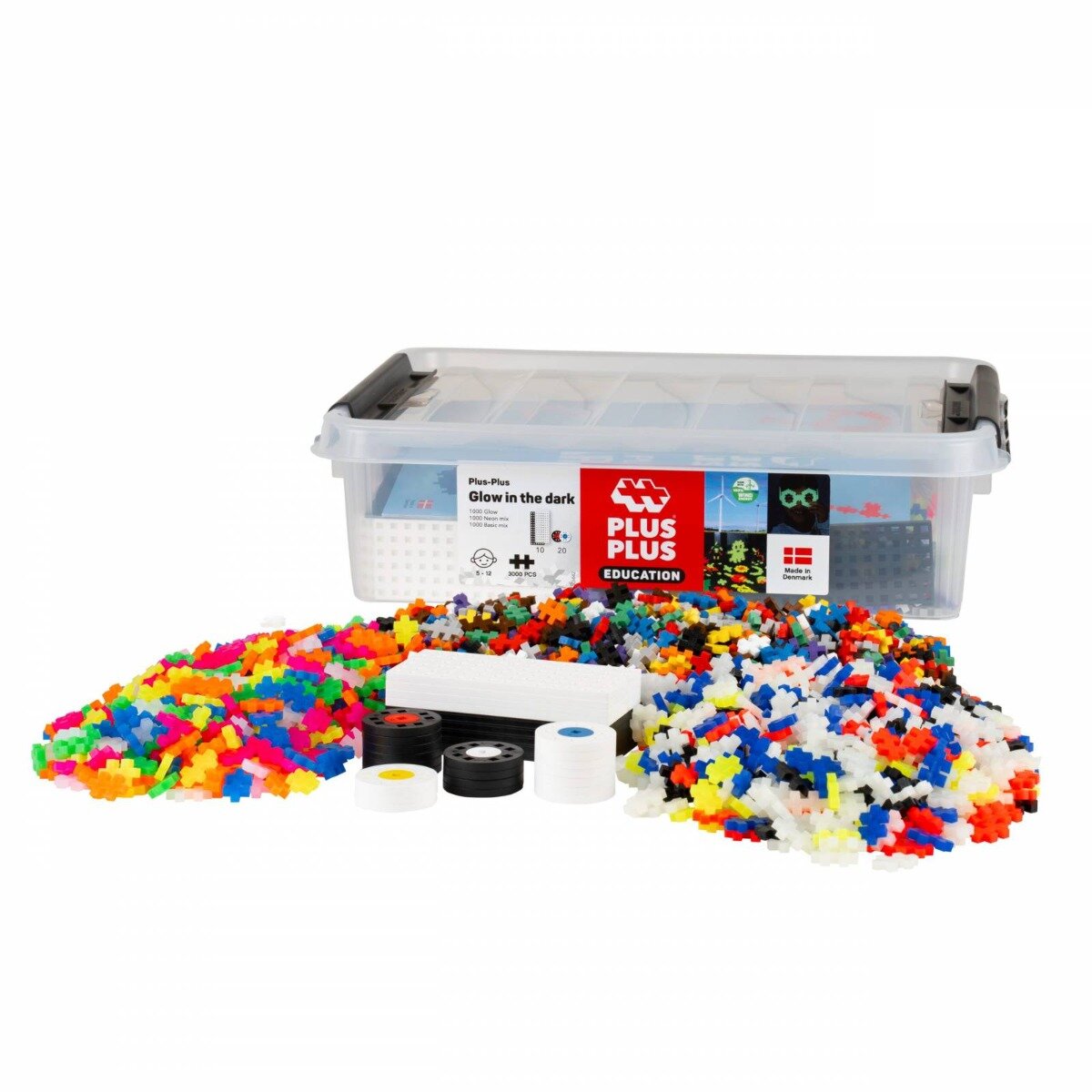Plus-Plus Set constructie educativ Glow in the Dark 3000 piese