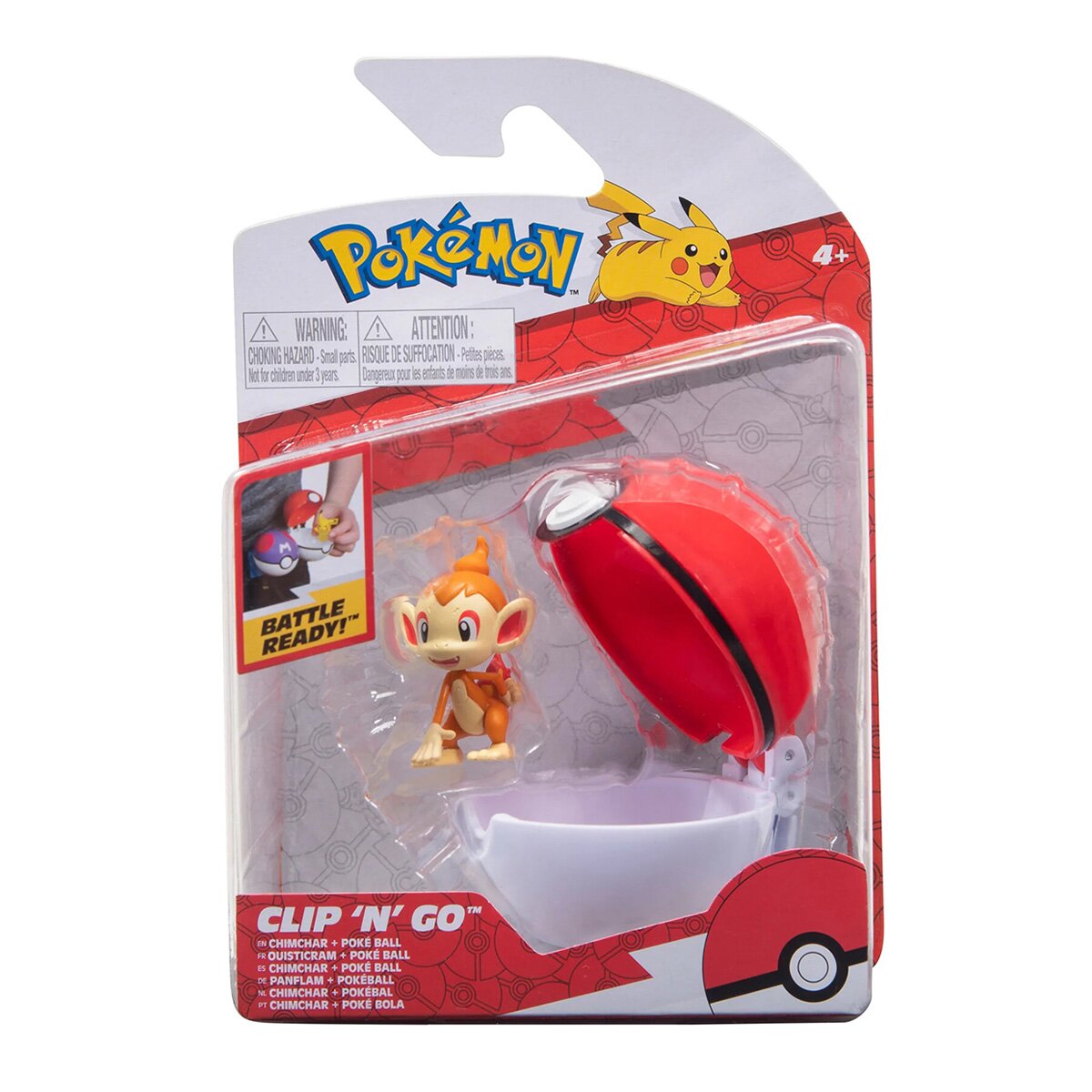 Pokemon Figurina in bila Clip N Go S2 - Chimchar si Poke Ball