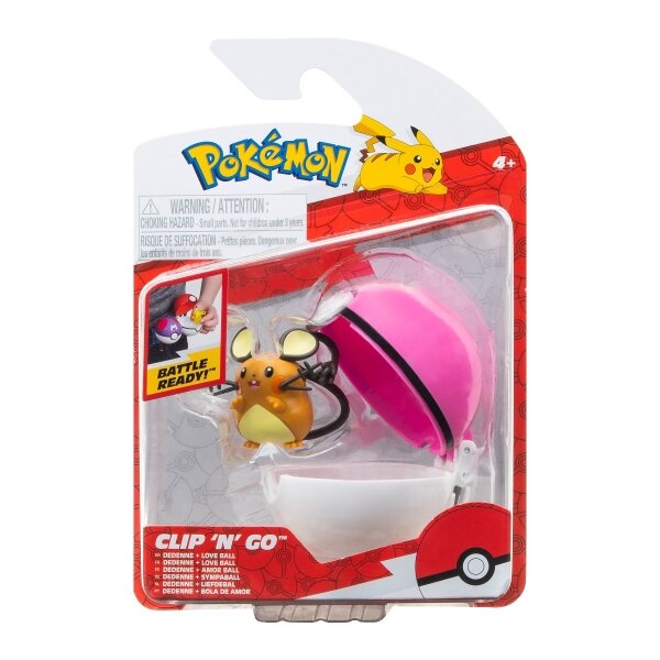 Pokemon Figurina in bila Clip N Go S2 Dedenne si Love Ball