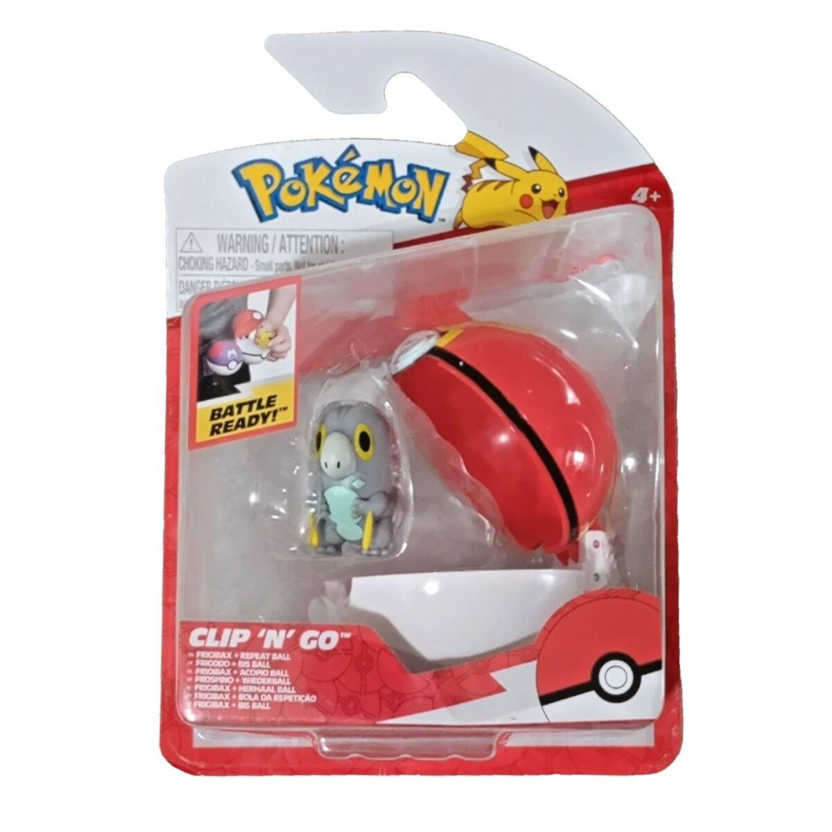 Pokemon Figurina in bila Clip N Go S2 Frigibax si Repeat Ball