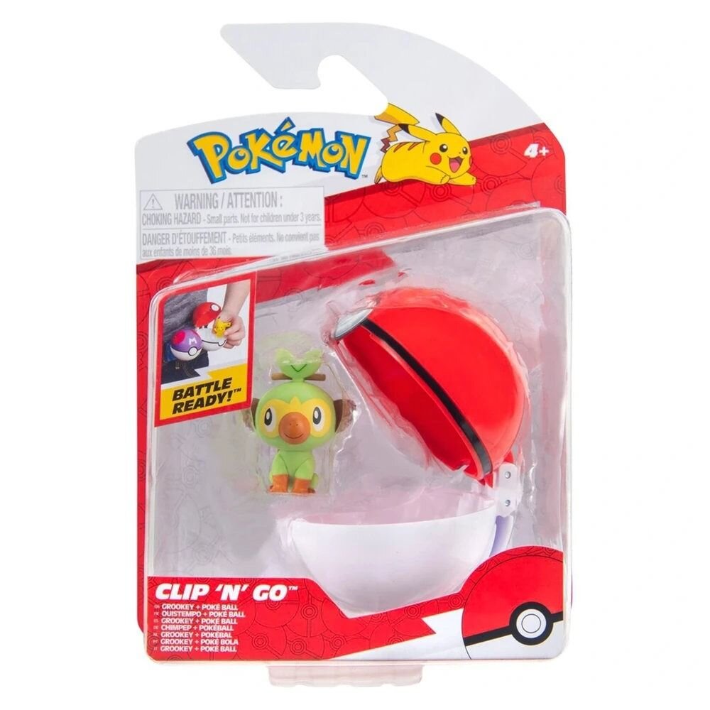Pokemon Figurina in bila Clip N Go S2 Grookey si Poke Ball