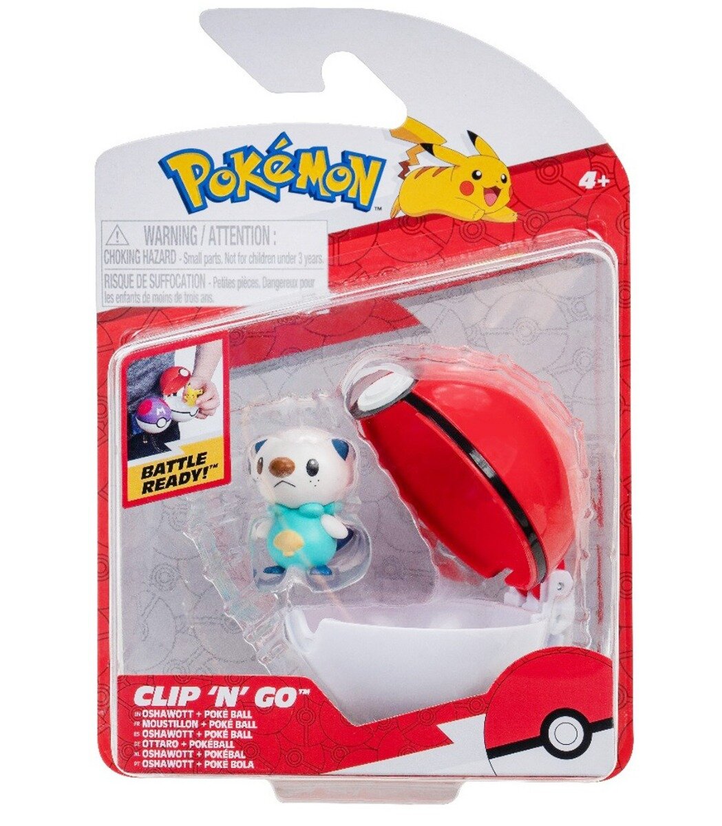 Pokemon Figurina in bila Clip N Go S2 Oshawott si Poke Ball