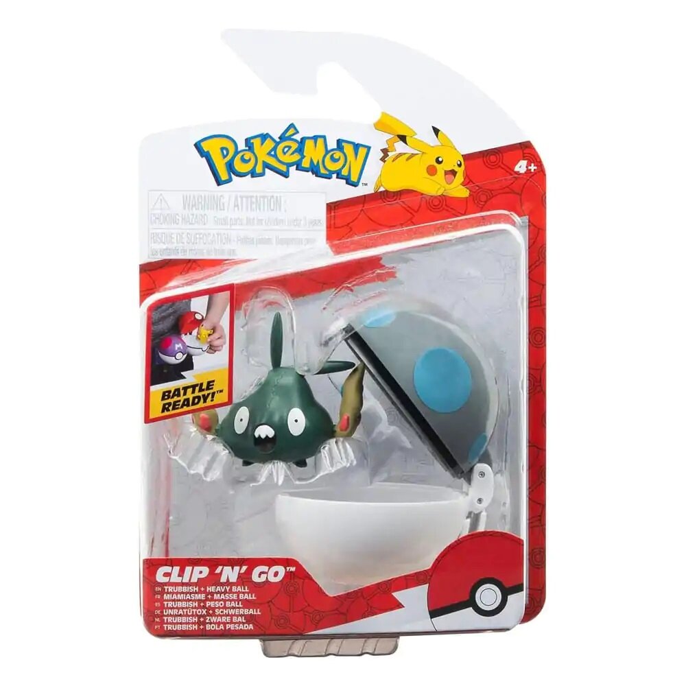 Pokemon Figurina in bila Clip N Go S2 Trubbish si Poke Ball