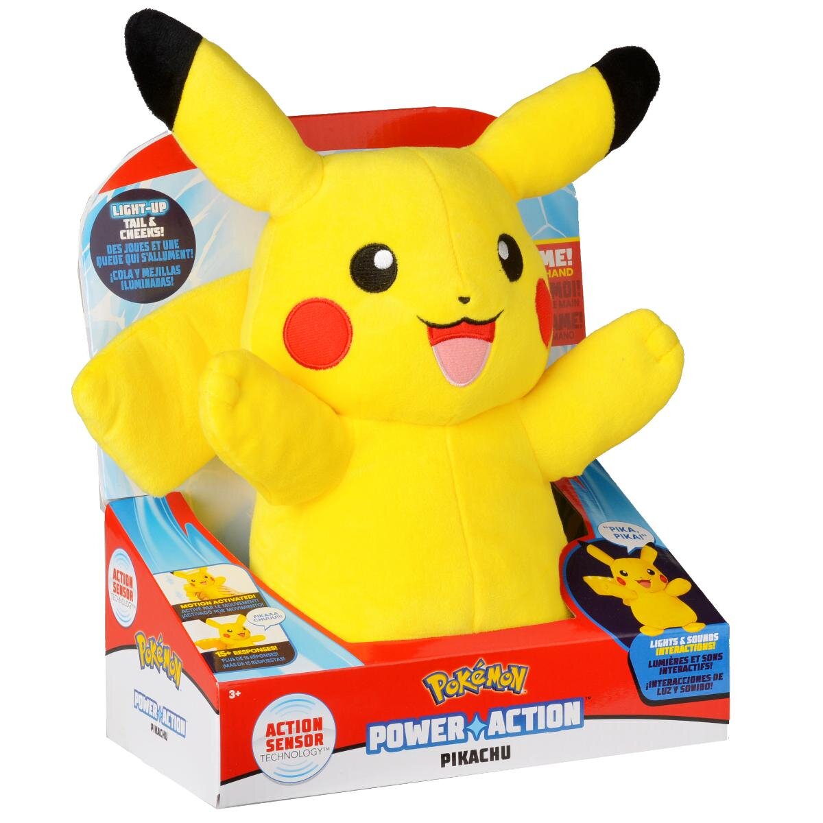 Pokemon Jucarie de plus interactiva Power Action Pikachu 20 cm