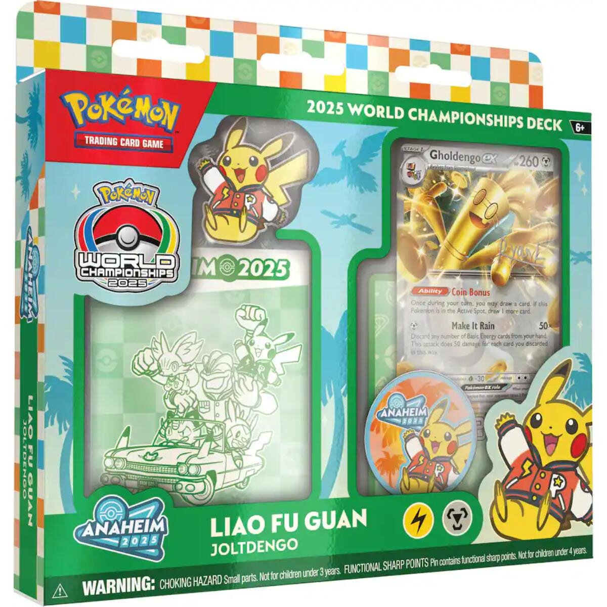 Pokemon Set carti de joc TCG 2025 World Championship Decks Liao Fu Guan (Joltdengo)
