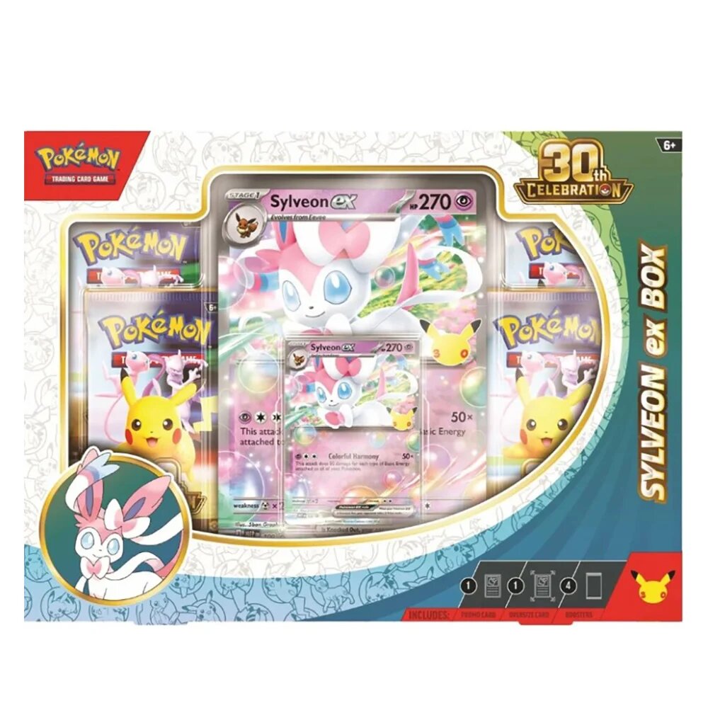 Pokemon Set carti de joc TCG Celebration 30Th Sylveon EX