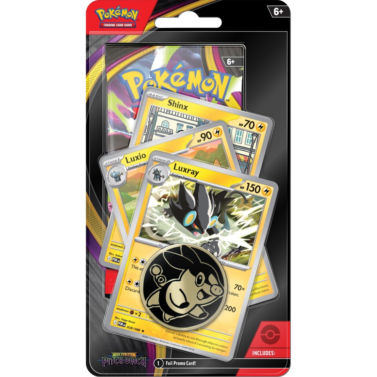 Pokemon Set carti de joc TCG Mega Evolution Pitch Black Premium Checklane Luxray