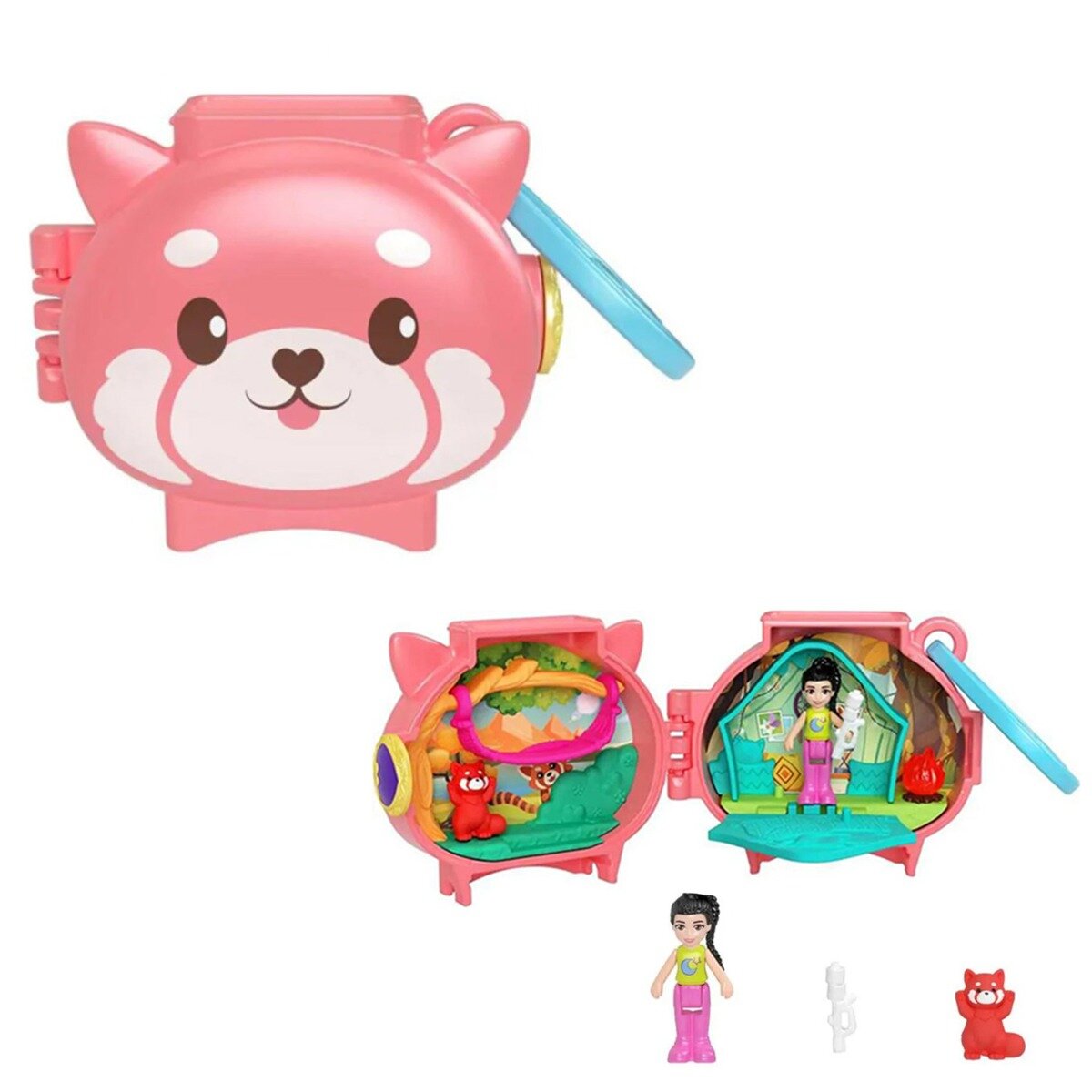 Polly Pocket Mini gentuta in forma de animalut cu accesorii Red Panda HKV49