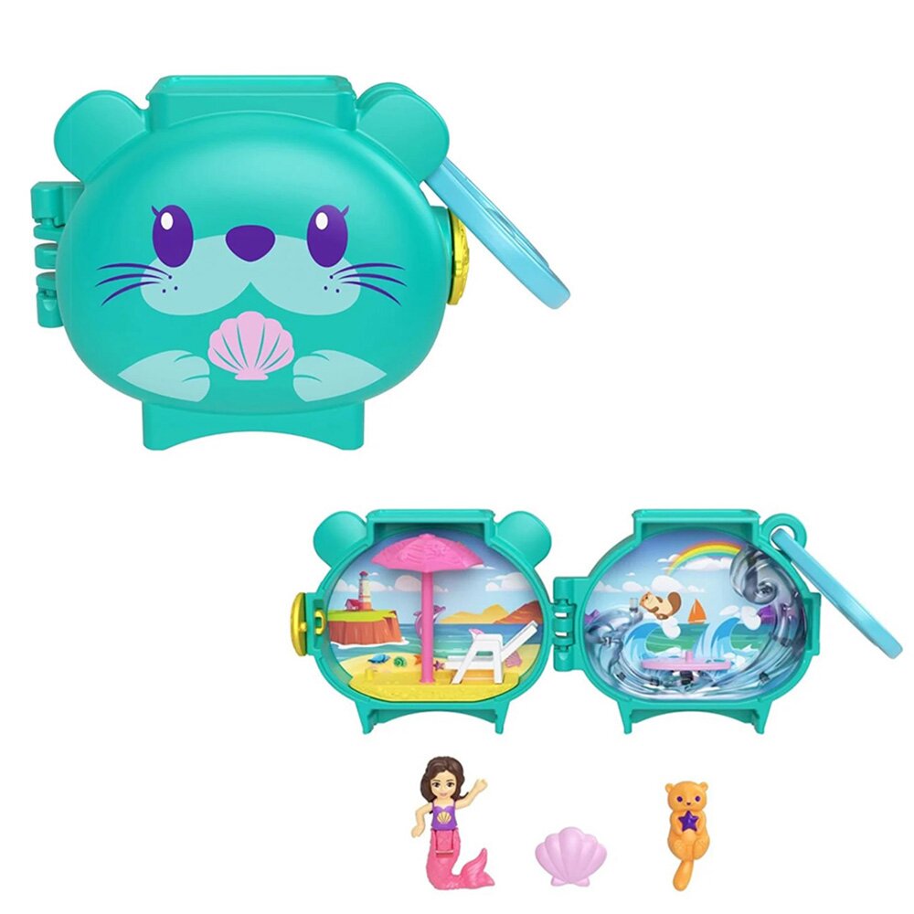 Polly Pocket Mini gentuta in forma de animalut cu accesorii Vidra HKV48