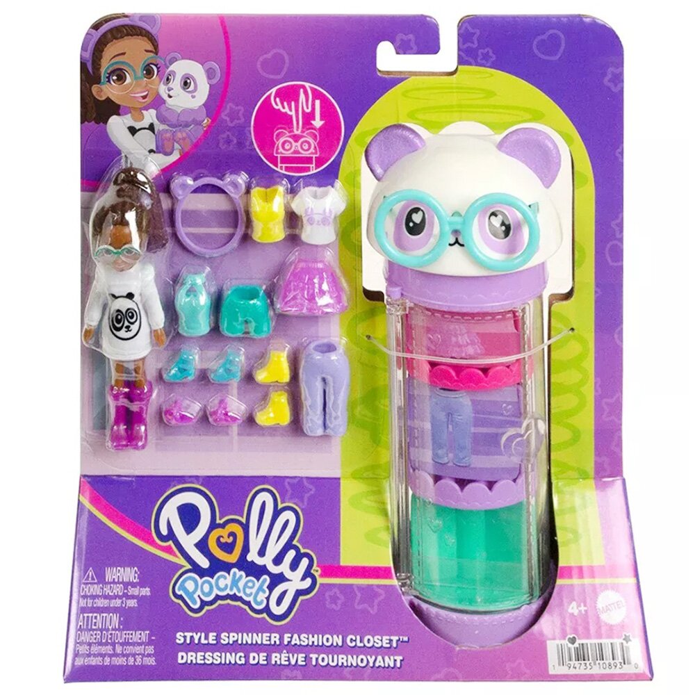 Polly Pocket Mini papusa fashion cu haine de schimb si pantofi HKW05