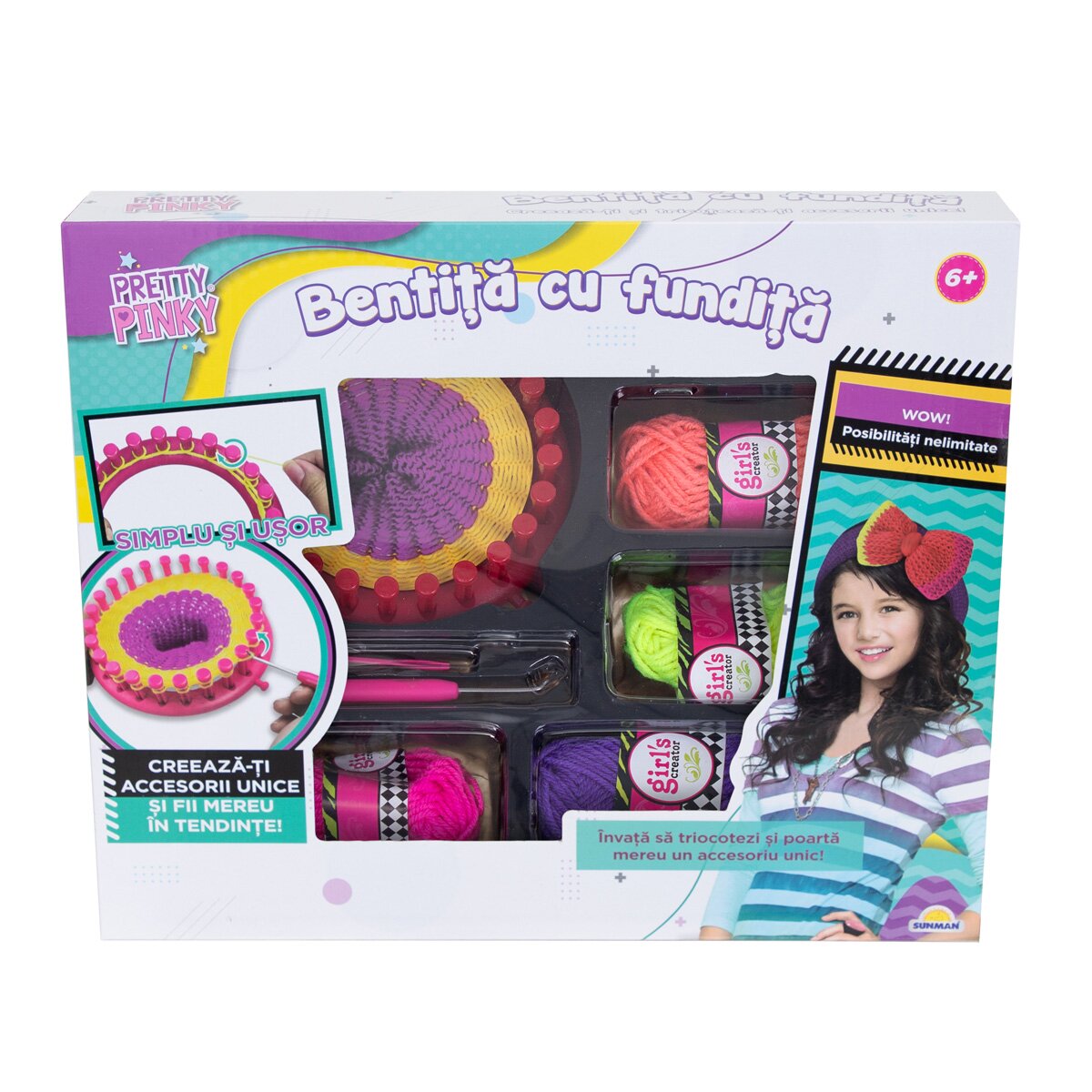 Pretty Pinky Set creativ Bentita cu fundita