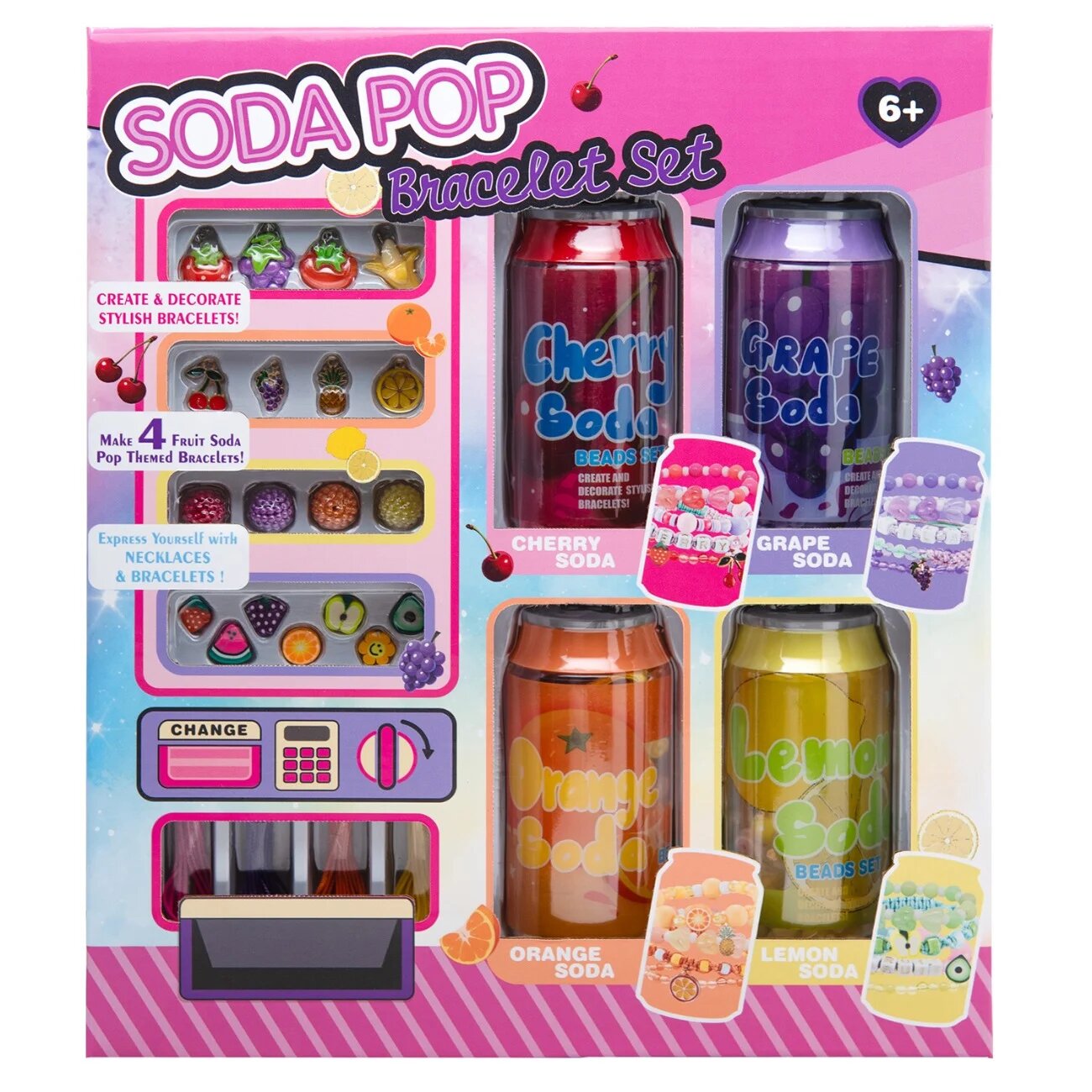 Pretty Pinky Set de confectionat bratari Soda Pop