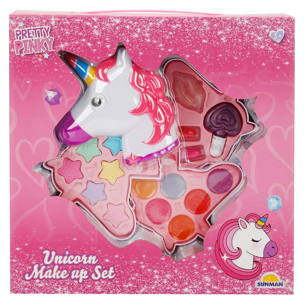 Pretty Pinky Set de machiaj pe 3 niveluri Unicorn