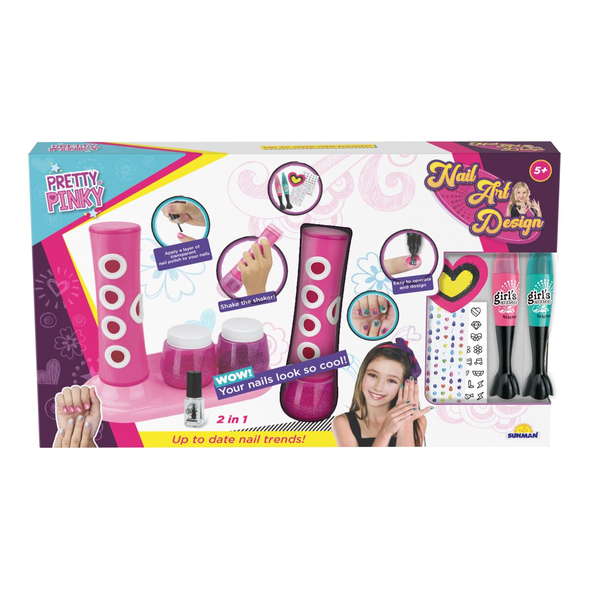 Pretty Pinky Set de manichiura 2 in 1