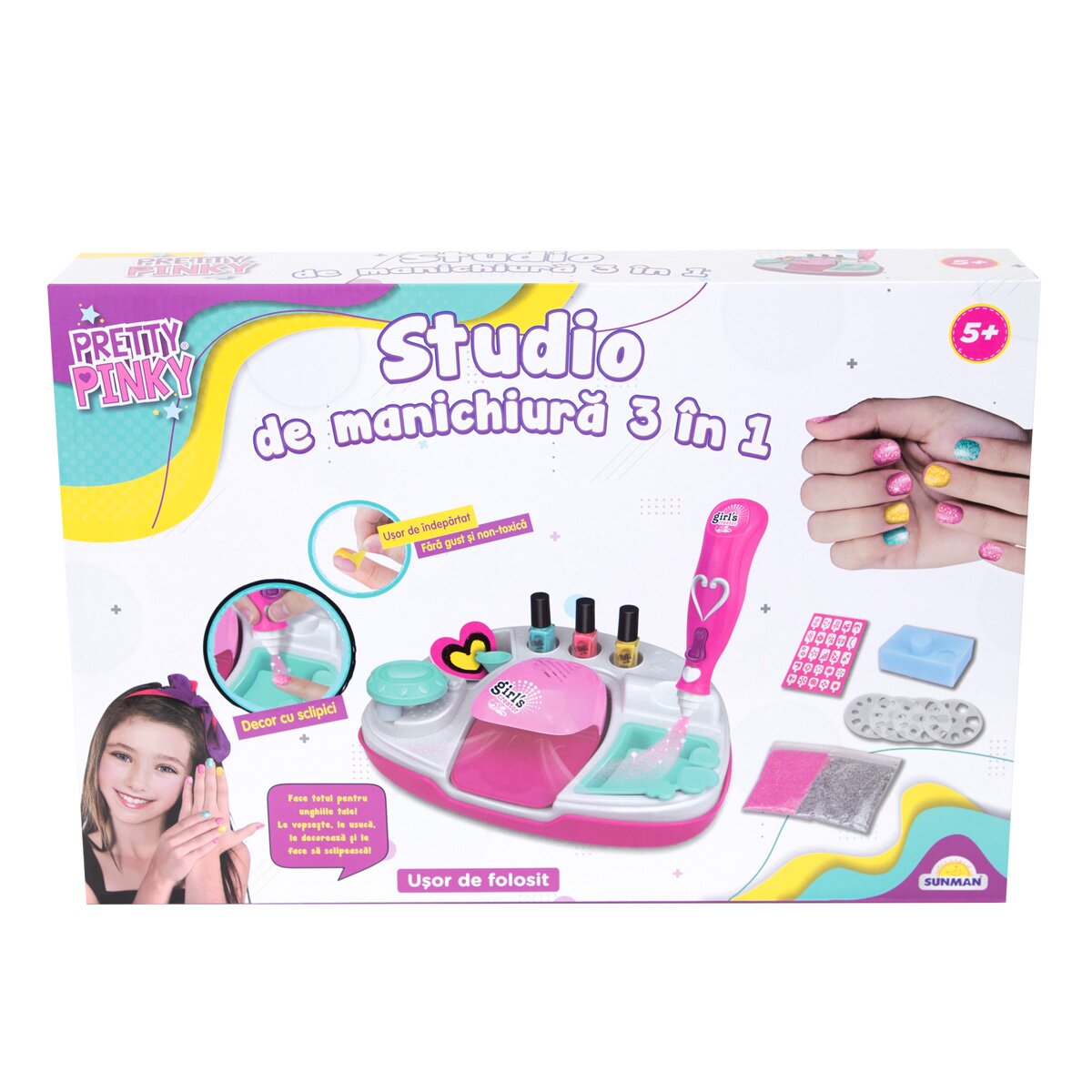 Pretty Pinky Studio de manichiura 3 in 1 Nail Art Studio