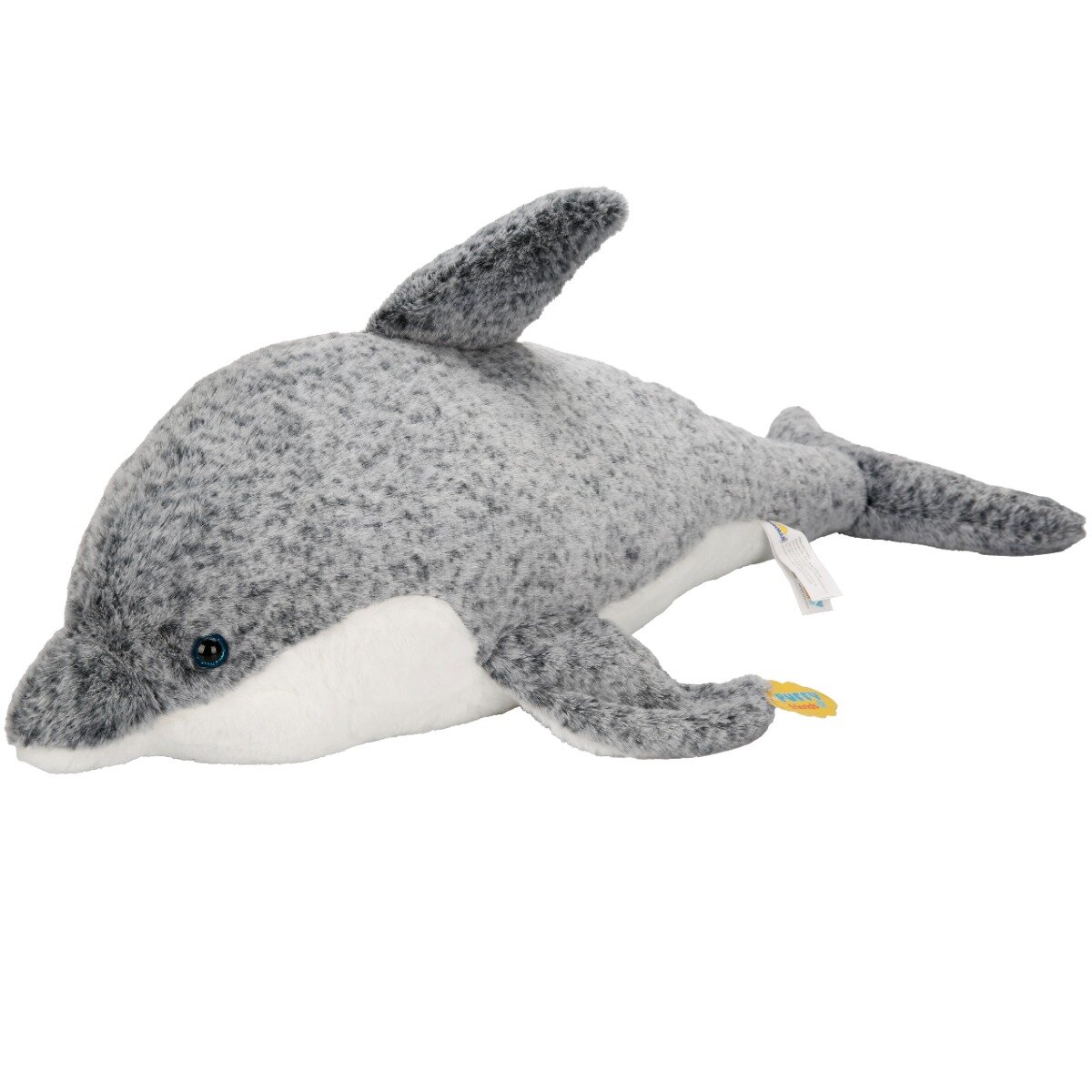 Puffy Friends Jucarie de plus Delfin Gri 100 cm