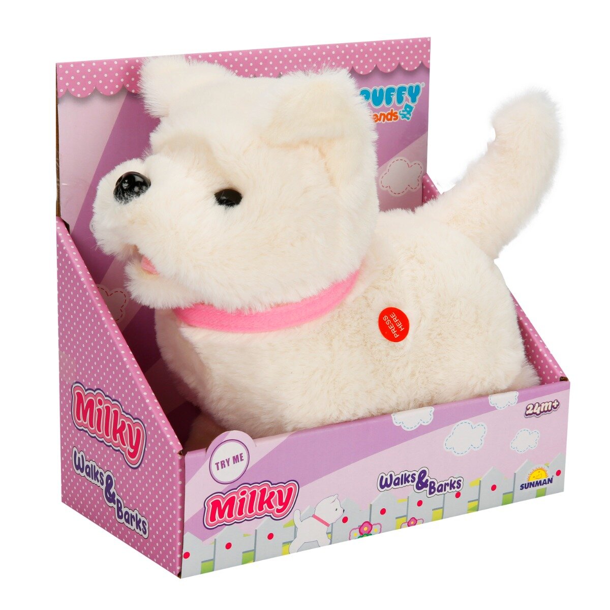Puffy Friends Jucarie de plus interactiva catelusul Milky