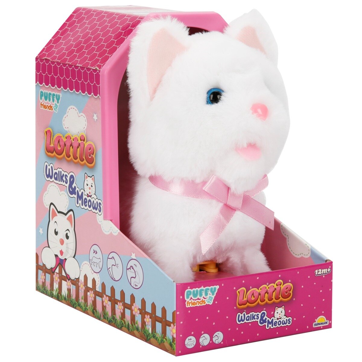 Puffy Friends Jucarie de plus interactiva pisicuta Lottie