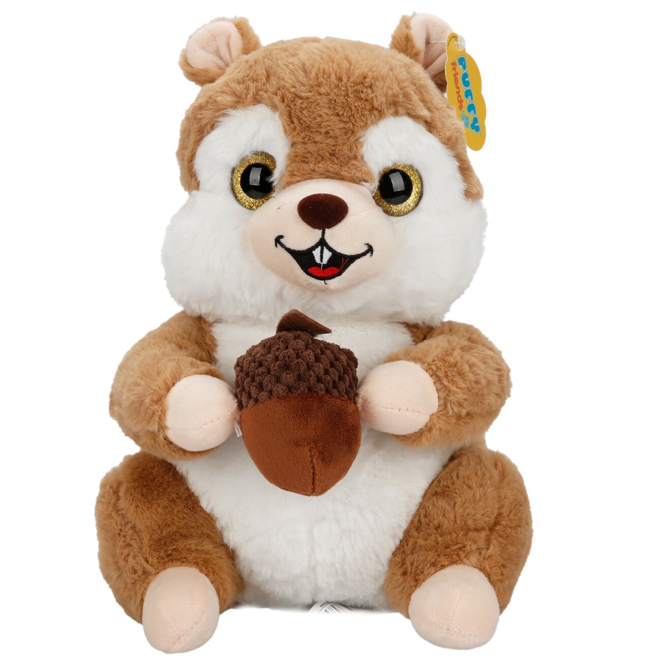 Puffy Friends Jucarie de plus Veverita cu ghinda Maro deschis 30 cm