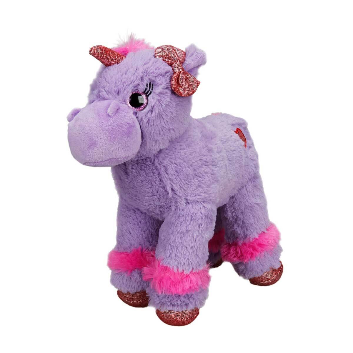 Puffy Friends Unicorn de plus colorat Mov 28 cm
