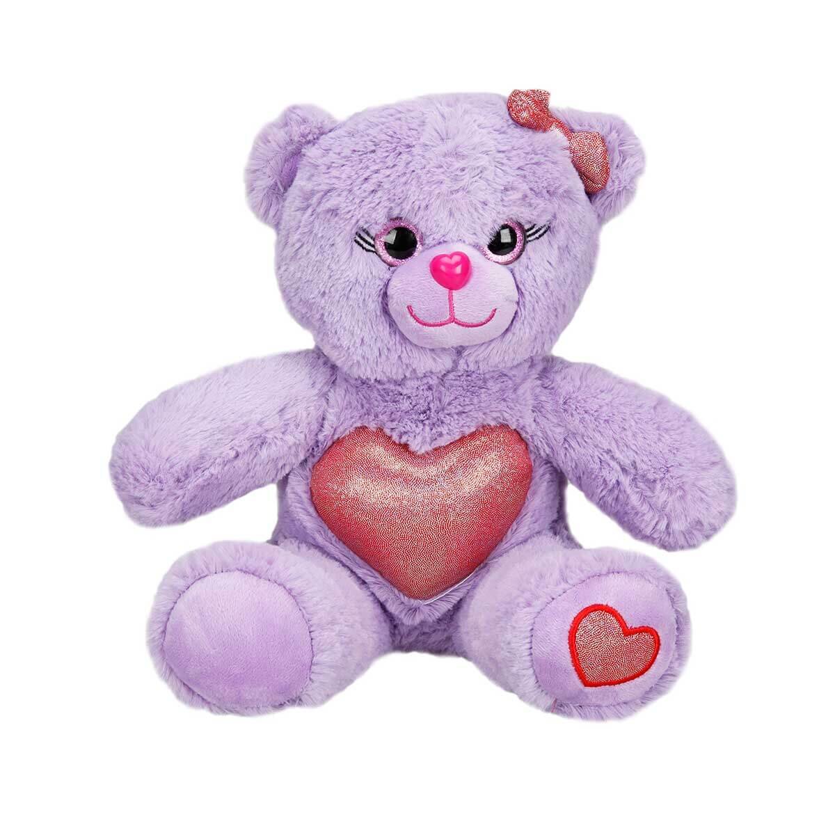Puffy Friends Ursulet de plus colorat Mov 26 cm