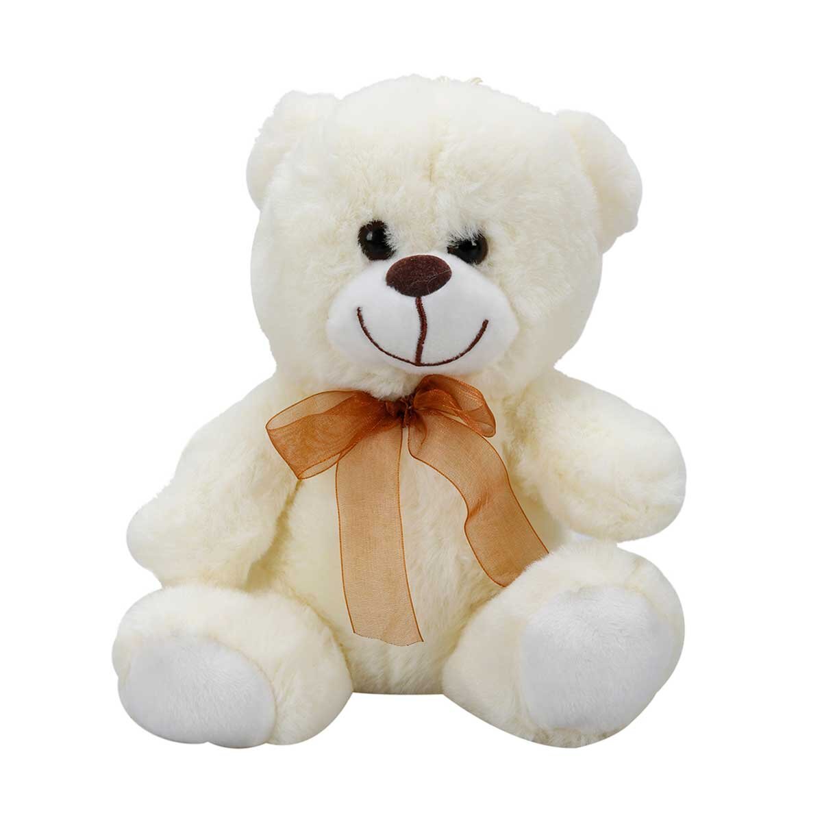 Puffy Friends Ursulet de plus cu fundita Alb 21 cm