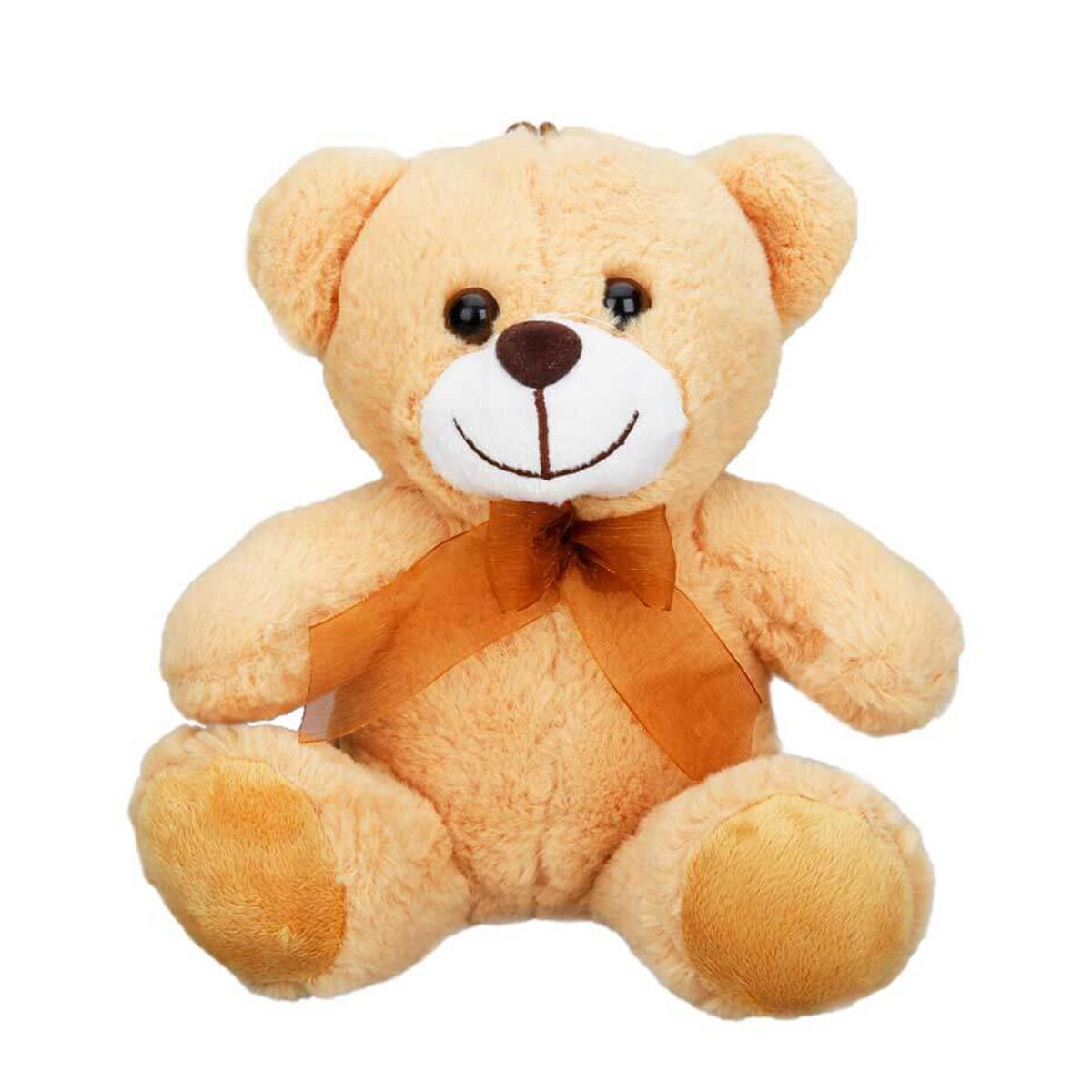 Puffy Friends Ursulet de plus cu fundita Maro deschis 21 cm