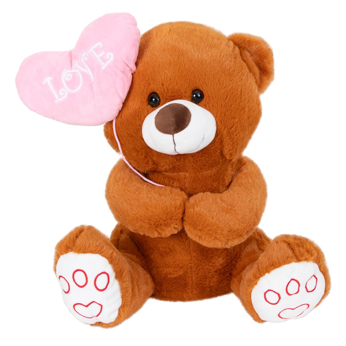Puffy Friends Ursulet de plus cu inima Maro 40 cm