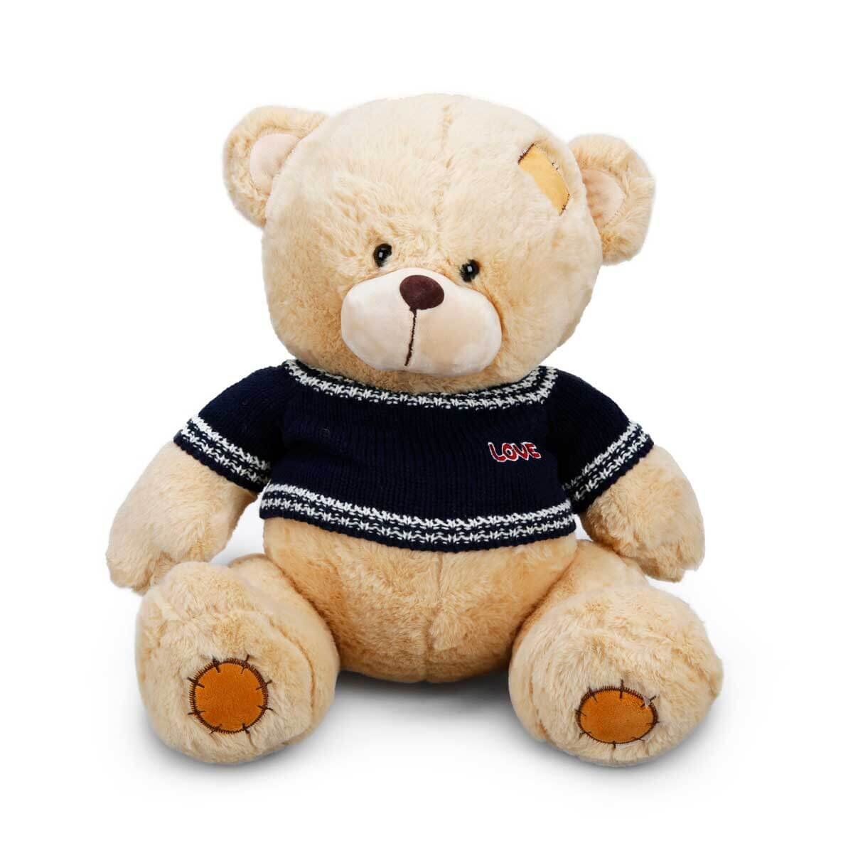 Puffy Friends Ursulet de plus cu pulover Maro deschis 42 cm