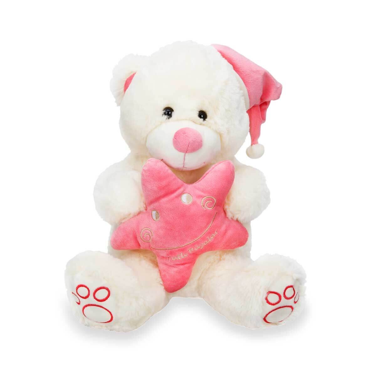 Puffy Friends Ursulet de plus cu steluta Roz 38 cm
