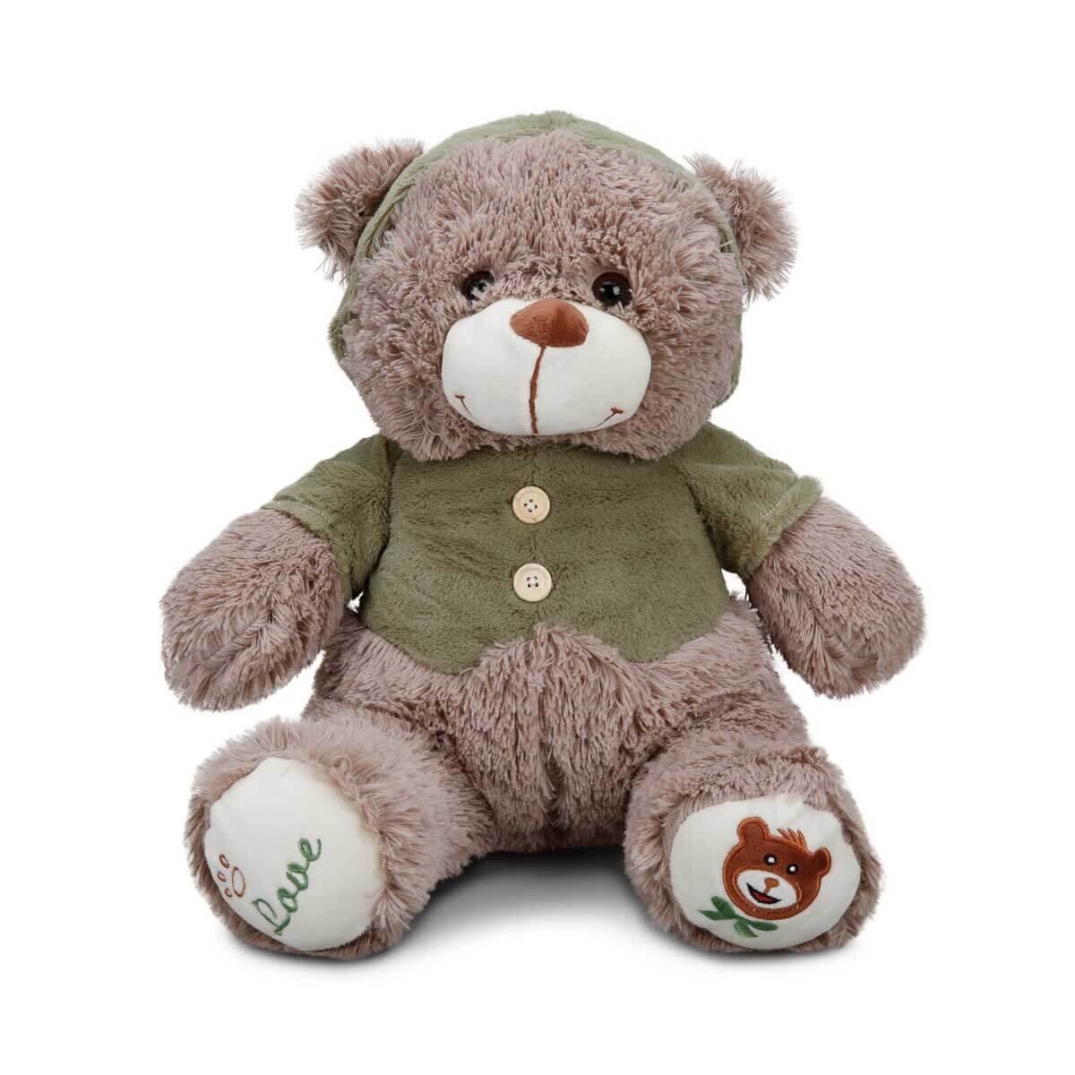 Puffy Friends Ursulet de plus cu tricou Verde 43 cm