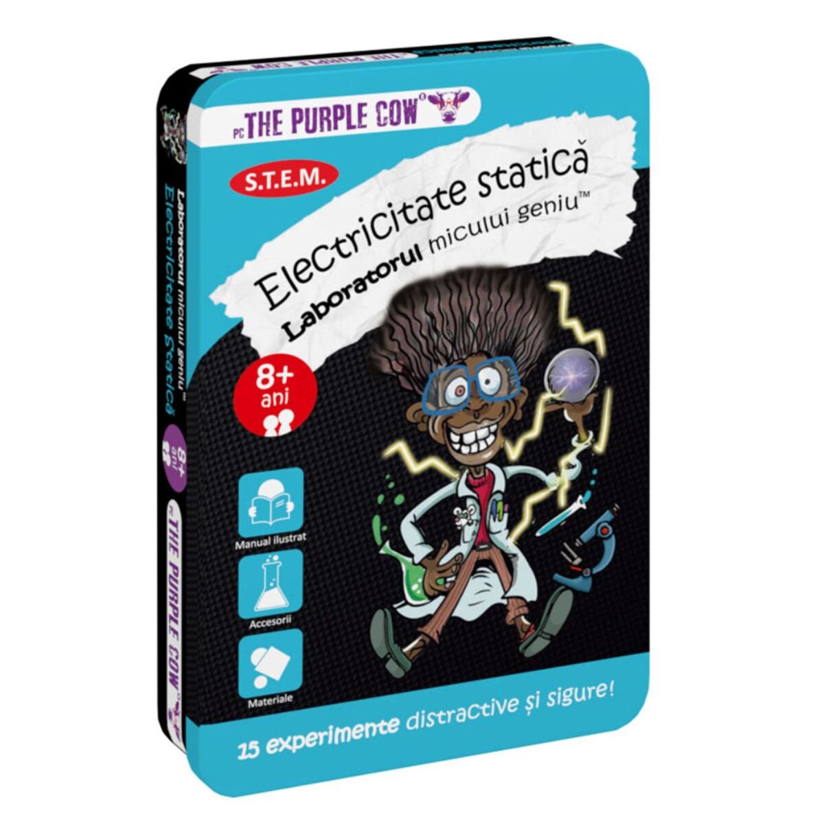 Purple Cow Joc educativ Laboratorul micului geniu Electricitate Statica