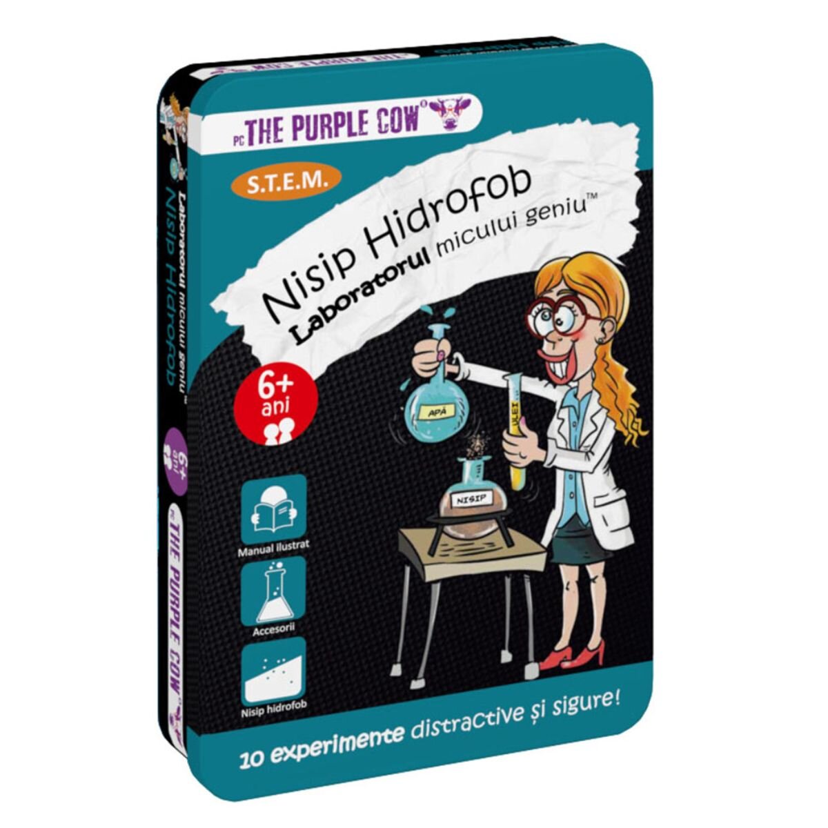 Purple Cow Joc educativ Laboratorul micului geniu Nisip Hidrofob