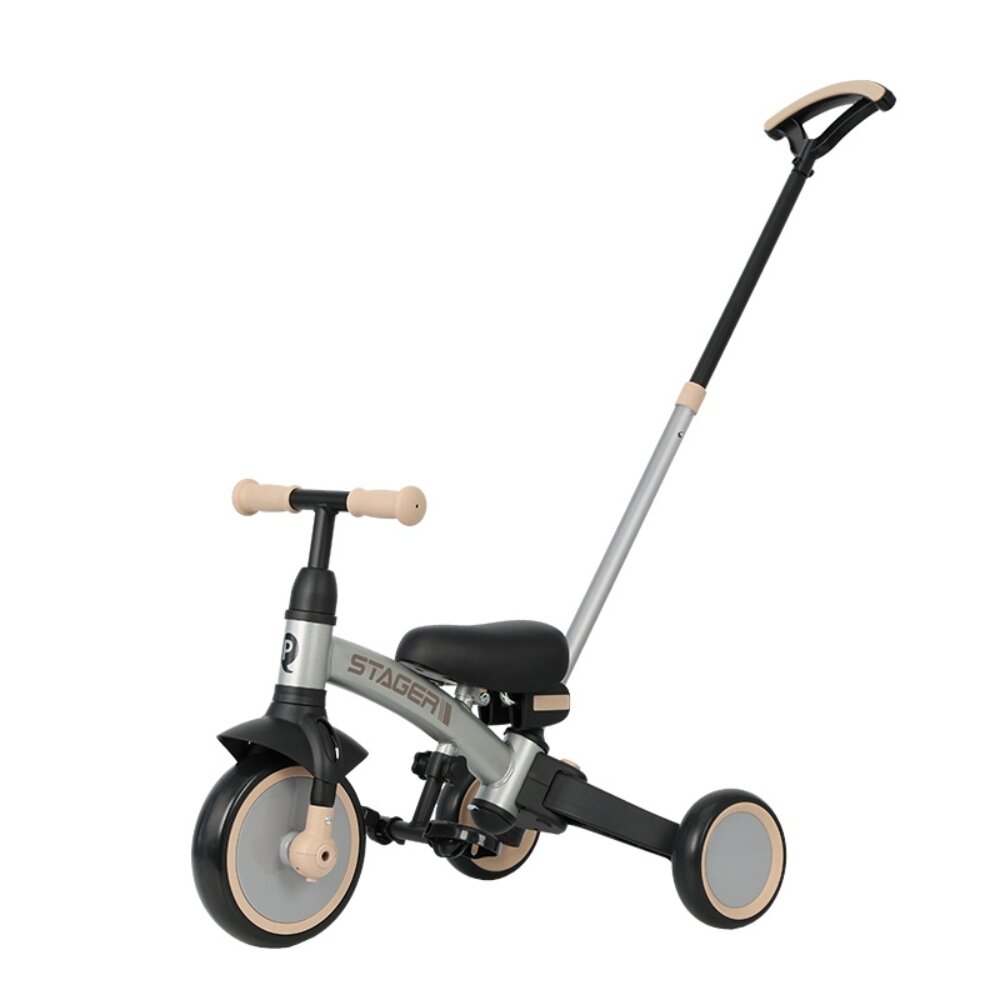 QPlay Tricicleta evolutiva pliabila Stager Argintiu