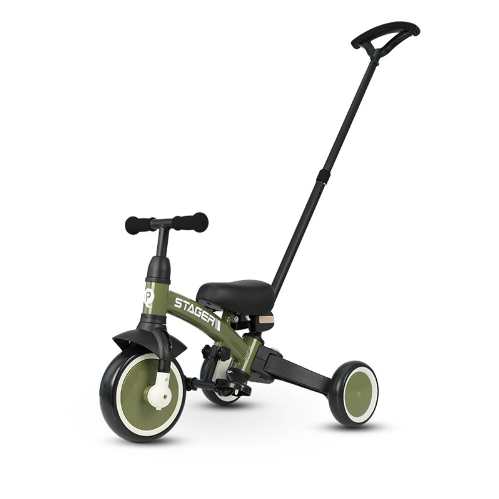 QPlay Tricicleta evolutiva pliabila Stager Verde