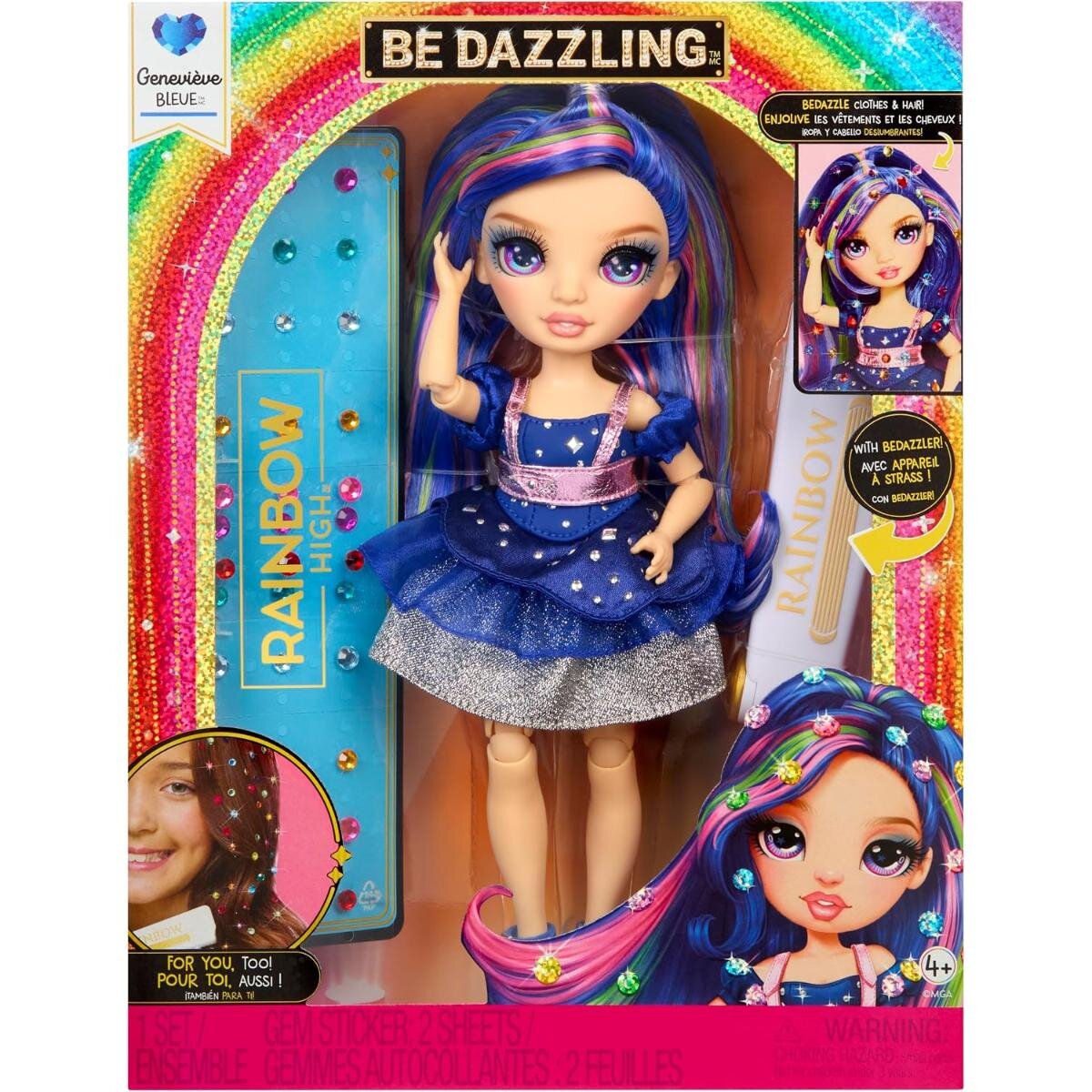 Rainbow High Papusa Be Dazzling Genevieve Bleue 597810EUC