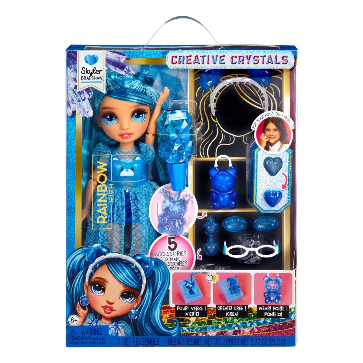 Rainbow High Papusa Creative Crystals Skyler Bradshaw 121374EUC