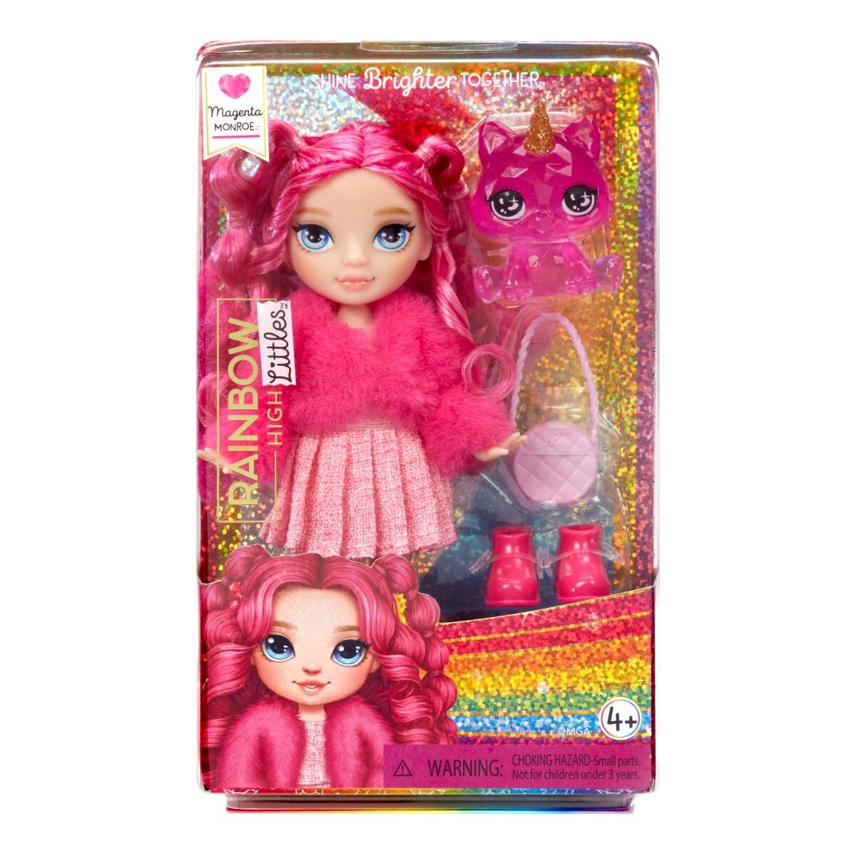 Rainbow High Papusa Littles Magenta Monroe Pink 531180EUC